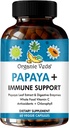 Organische Veda Papaya Leaf Plus Supplement - Bloedplaatjes Super Extract Immune Capsules met Papaya Digestieve Enzymen, Chlorofyl, Grape Seed Extract, Vitamine C - Bone Marrow & Gut Health - 60 ct