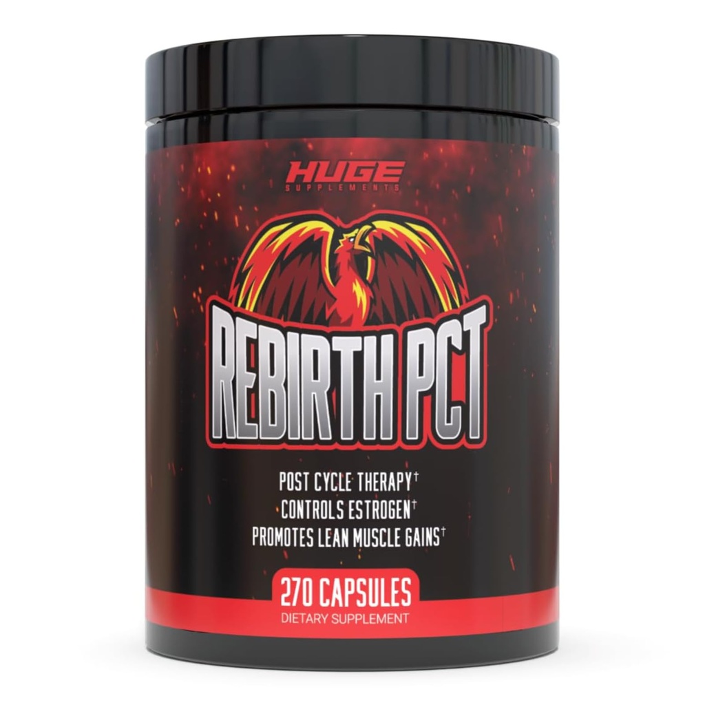 Hergeboorte PCT-supplement voor mannen, meest stacked en complete postcycle therapie formule - wetenschap-gebackde ingrediënten en optimale doseringen, supercharge Recovery & Maintain Gains uit uw cyclus (270 capsules)