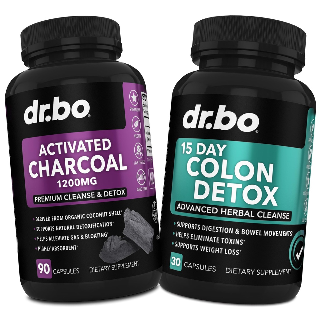 Geactiveerde Charcoal & Colon Cleanser Detox - Biologische Kokoskool Pillen & Colon Cleanse voor Maaggas Bloat & Regularity - Bowel Movement Supplementen voor Maagopgeblazen, Gut Support