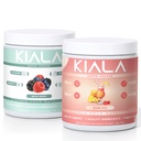 Kiala Nutrition Super Verts, Verts organiques Poudre, Spiruline et Chlorella Superfood Poudre, Vegan sans sucre et sans gluten, Spectra Blend, Mixed Berry & Miami Vice, 2 Pack