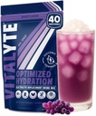 Vitalyte Electrolyte Powder Drink Mix, isotone Electrolyte Hydration Mix, Gluten Gratis Post Workout Powder Mix, Verpakking van 1, 35 oz., Druivensmaak