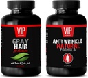 Anti-Aging Essential - Gray Hair Solution Anti rimpelformule - Saw Palmetto Natural - 2 flessen (60 capsules + 60 capsules)