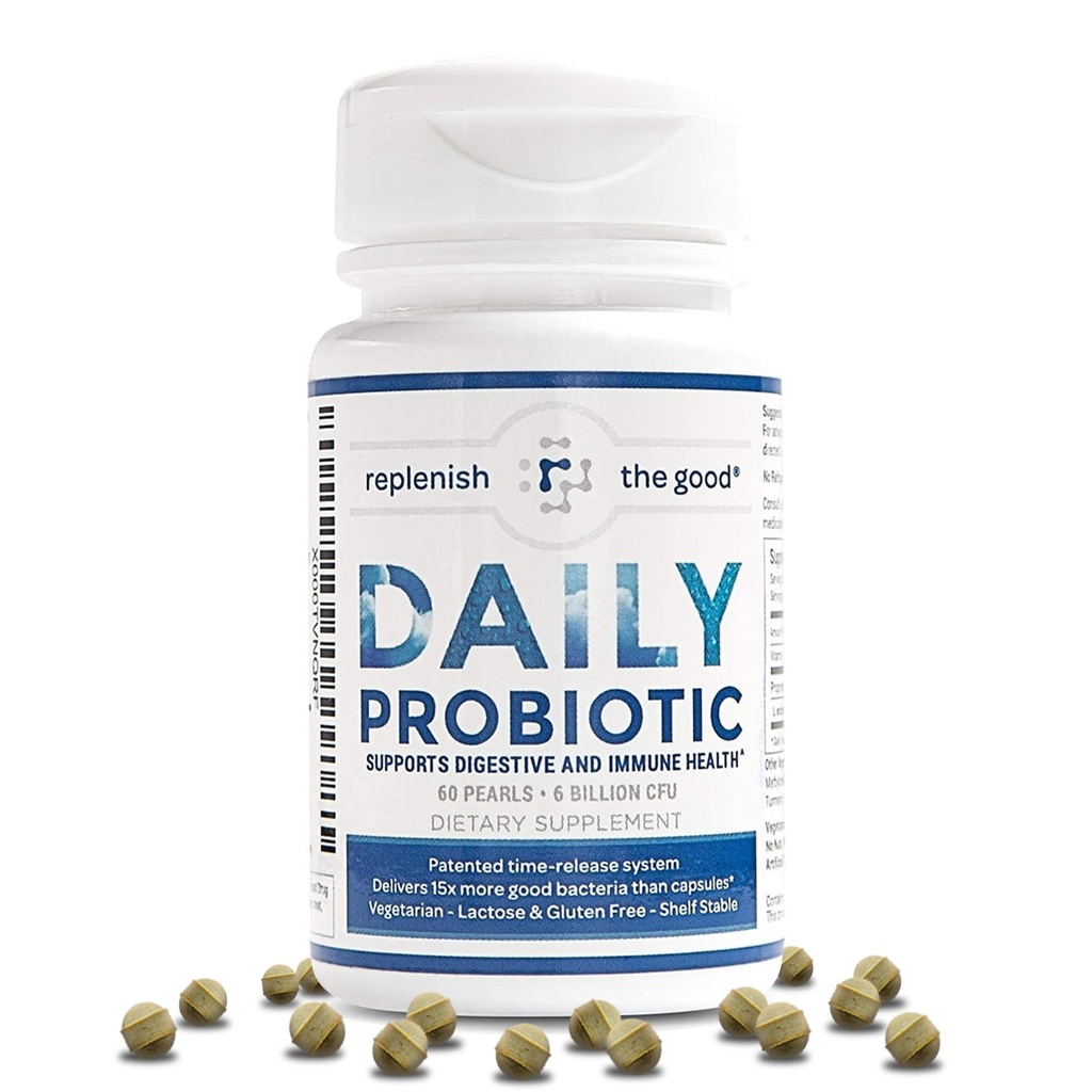 Dagelijkse Probiotica - 6 miljard CFU - Ondersteunt spijsverteringsgezondheid - 15x effectiever dan reguliere capsules - verlicht gas, opgeblazen maag- en zuurreflux (60 telling)
