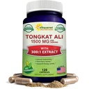 aSquared Nutrition Tongkat Ali 1500mg - 120 Capsules - Longjack (Eurycoma Longifolia) Supplément d'extrait et longues pilules de poudre de racine Jack - Tongkat Ali pour hommes et femmes