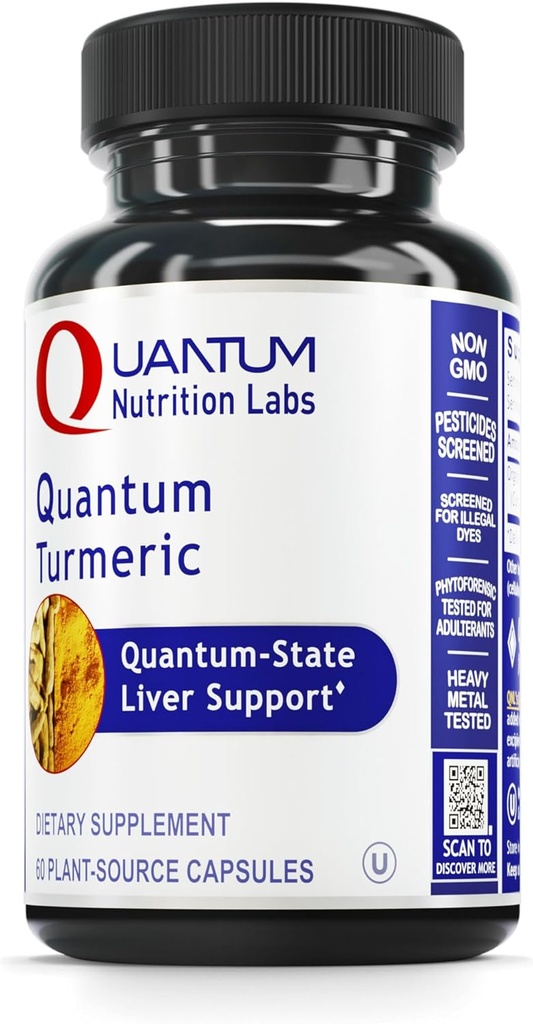 Kwantum Voeding Labs Kurkuma - Kurkuma Capsules, Kurkuma Curcumine Supplement, Lever Ondersteuning, 500 mg Curcuma Per Capsule - 60 Vegetarische Capsules