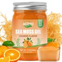 ACEYO (12 OZ) Sea Moss Gel Organic Raw Vegan Orange Flavored Irish Seamoss 102 Vitaminen en mineralen Wild Geoogste Non-GMO Immune Defense Booster Thyroid Digestieve Ondersteuning