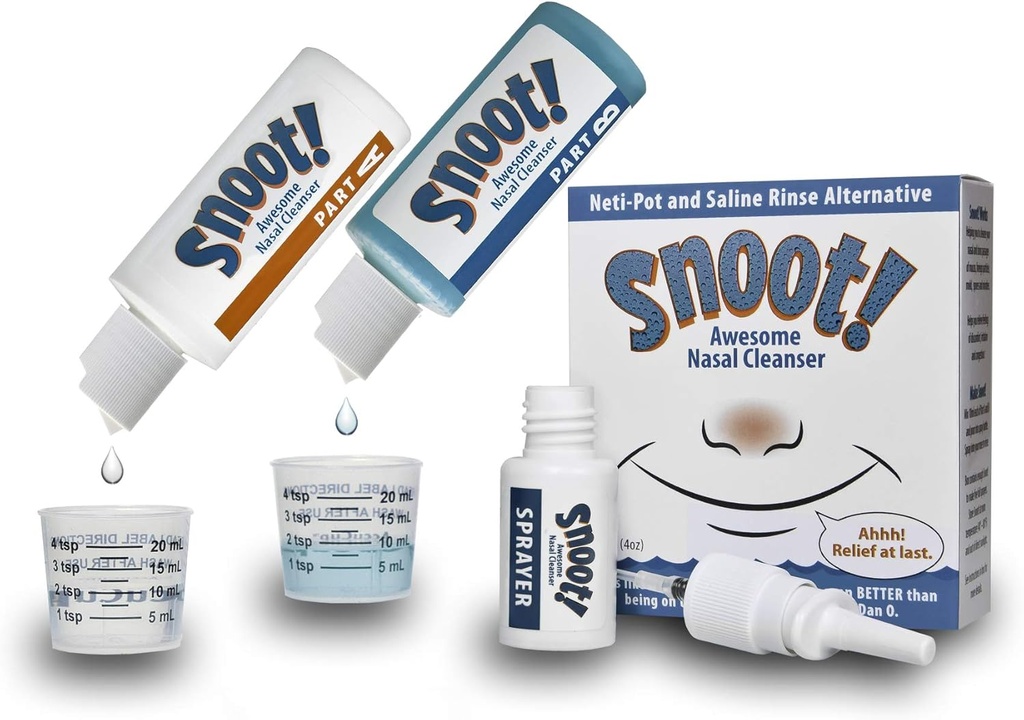 Snoot! Cleanser Regular (MILD) Formula Nasal Irrigation Kit - Drug-Free Nasal Cleanser - TSA-Compilant