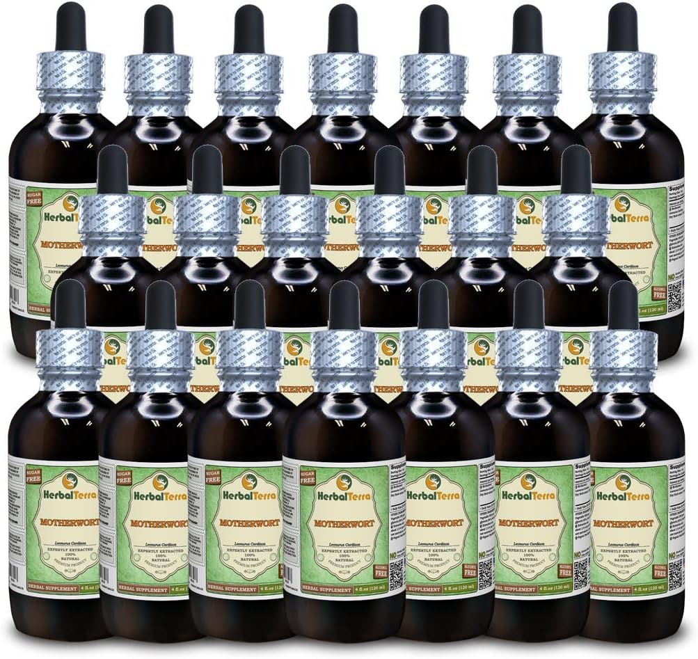 Glycérite, extrait liquide sans alcool séché biologique (marque: HerbalTerra, fièrement fabriqué aux États-Unis) 20x4 fl.oz (20x120 ml)