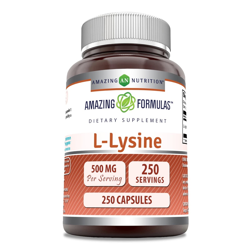 Verbazingwekkende Formules L-Lysine 500 Mg Amino Acid Supplement 