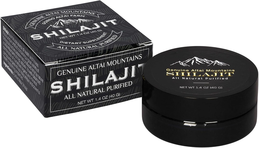 Sayan Pure Shilajit Resin 1.4oz/40g, 265 Servings - Potent Organic Fulvic Acid Supplement - Supports Immune System, Memory, Focus, and Provides Natural Energy, Detox - Vegan, Non-GMO