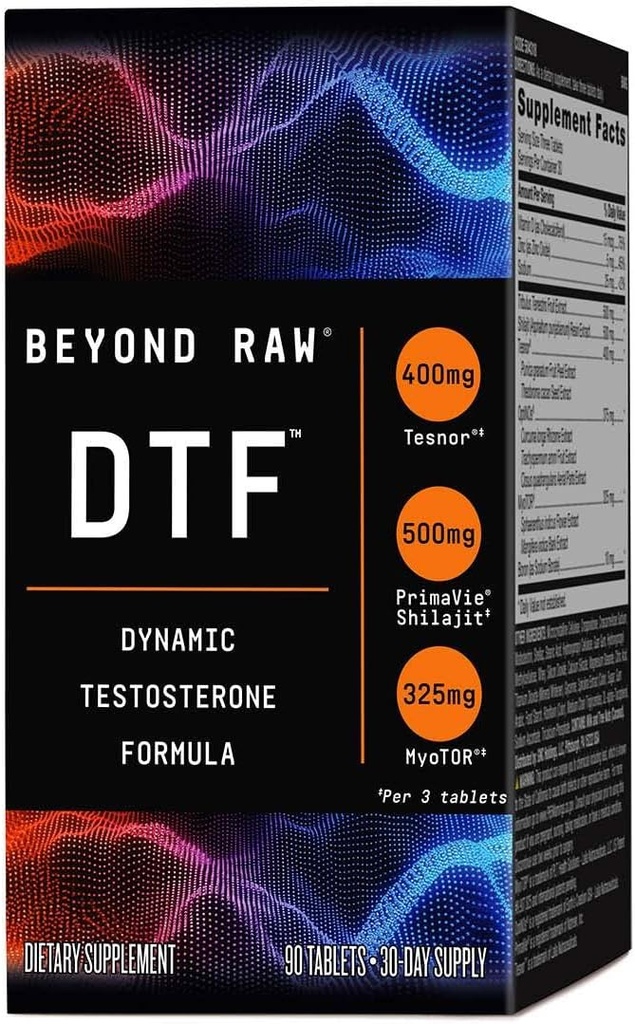 Voorbij Raw DTF, Dynamic Testosteron Formula, Non-Stimulant, 90 Tellen