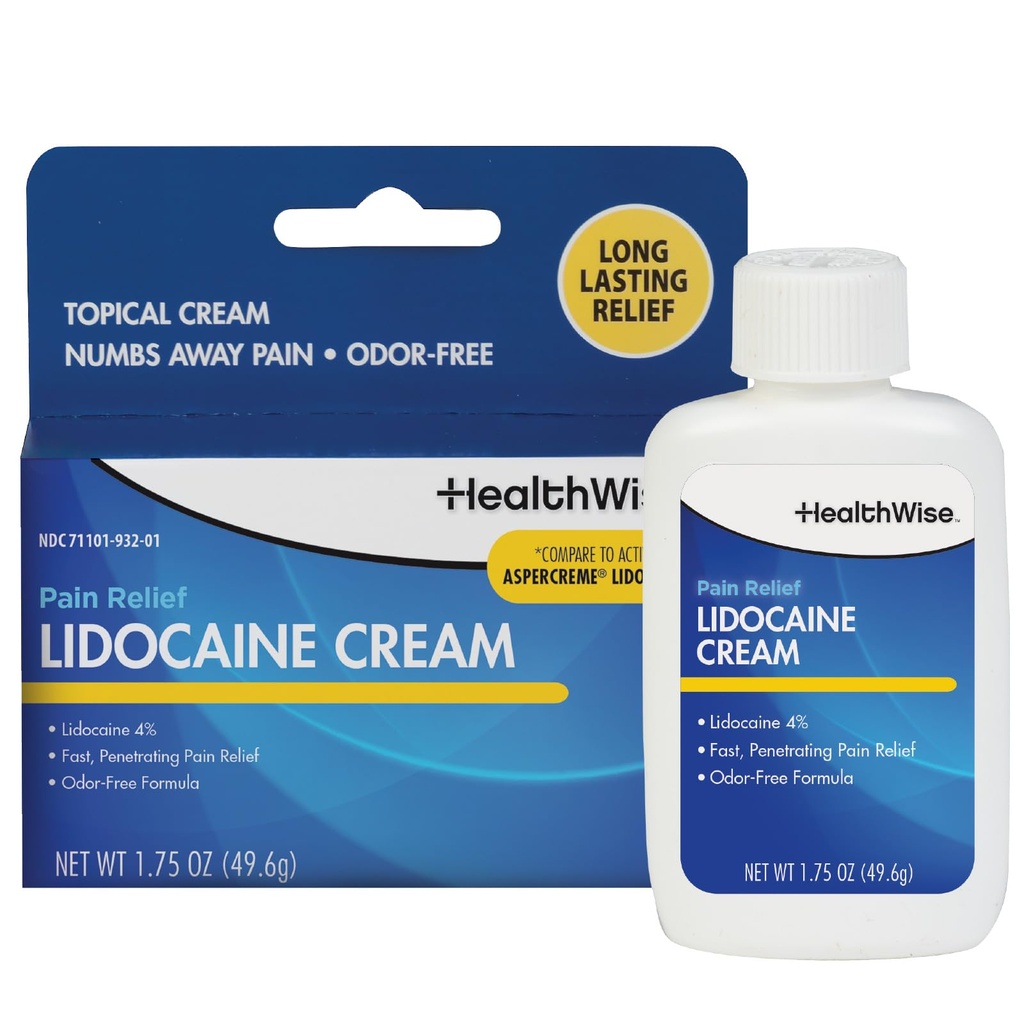 HealthWise Maximale sterkte Lidocaine Cream 