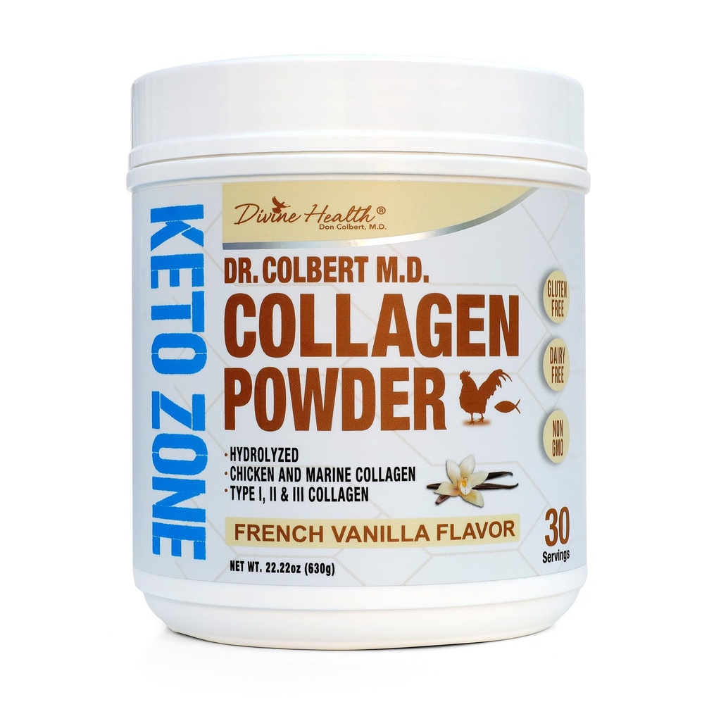 Dr. Colbert, MD Hydrolyzed Collageen Powder Vanilla Flavor 