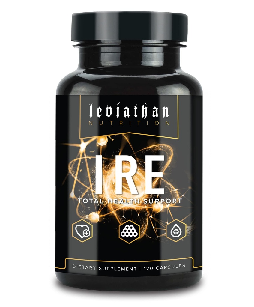 Leviathan IRE Complete Health Support - Soutien global de la santé et des antioxydants avec le Curcumine Turcuma optimisé Longvida®, Graines de raisin, Berberine, Arjuna et Resveratrol