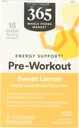 365 door Whole Foods Market, Pre-Workout Energy Support met Cafeïne, Single-Serve Packets, Sweet Lemon, 15 Tellen