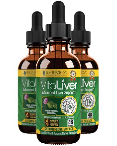 VitaLiver - Liver Health Supplement - Ondersteuning leverreiniging & detox - vloeibare levering voor absorptie - melkdistel, Artichoke, Chanca Piedra, Dandelion & meer!