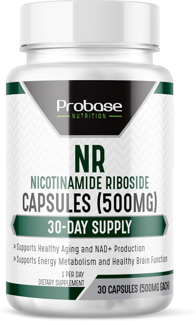 Probase Nutrition, NMN Alternative NR Supplément NAD+.Nicotinamide Riboside est formulé pour l'énergie et le bien-être général.