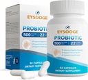 Probiotica voor vrouwen en mannen, Pro Formule, Dagelijkse Probiotische Supplement, helpt kalmeren Af en toe buikklachten & opgeblazen, 500 miljard CFU, 22 Strains, 52 Capsules