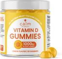 Kalm door Wellness Vitamine D Gummies voor volwassenen, Vitamine D3 Gummy, Vitamines voor Bone en Immuun Systeem Ondersteuning, Citroen Smaak, 30 Tellen