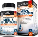 Multivitamine voor mannen met vitamine C A B D3 E Zink voor Immune Support - Eenmaal daags supplement voor energie en hart - Antioxidanten en digestieve enzymen voor absorptie - Mentale helderheid en focus ondersteuning -60 Ct