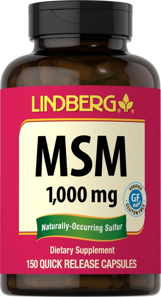 Lindberg MSM Capsules 1000mg 150 Pillen Supplement voor Vrouwen en Mannen