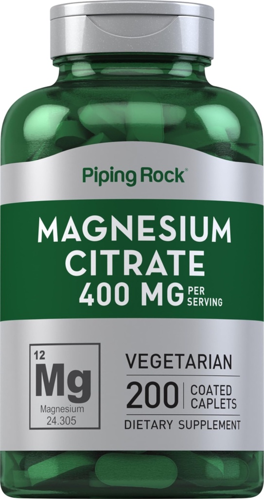 Piping Rock Magnesium citraat 400 mg 200 caplets 