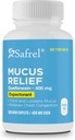 Safrel Pharma Mucus Relief Guaifenesin 400 mg - Fast acting Expectorant, Thins and Loosens Mucus, Relives Borstcongestie, Hoest, Koud en Griep (300 telling)