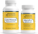 Onderzoek naar de voeding MycoPul Binder & Core Minerals Bundle - Ondersteuning van de status van mineralen in het lichaam tijdens de Binder Protocollen (2 producten)