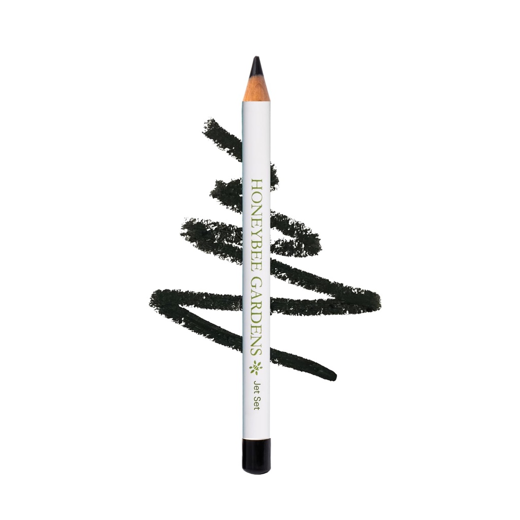 Honeybee Gardens Moeiteloze Eye Liner Potlood in Jet Set Zwart, Rijke Pigmentatie, Glad, Lang dragend, Veganistisch, Glutenvrij
