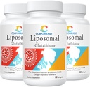 Liposomale Glutathion Softgels, Verbeterde Absorptie - Liposomale Levering, Actieve Vorm L-Glutathione, Cellulair, Immuunfunctie en Lever Detox, Rijk in Antioxidant Formule, Glutenvrij, 180 Softgels