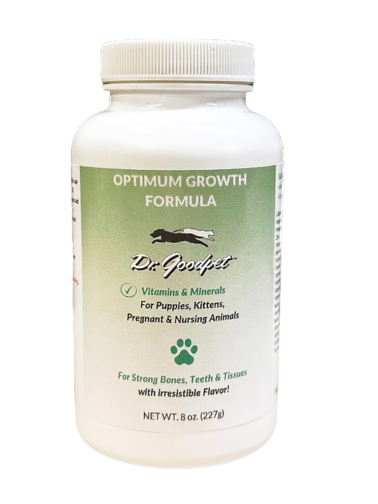 Dr Goodpet Croissance optimale - Tous les soins naturels pour chatons et chiots en poudre multivitamine/minérale