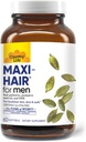 Country Life Maxi-Hair voor mannen - 2000 mcg Biotin, Saw Palmetto, Pompoenzaadolie, DIM, Kalium, Magnesium, Calcium & Zink Blend - Ondersteunt gezonder haar, Scalp, Huid & Nails, 60 Vegan Capsules