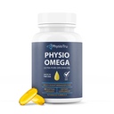 Physio Omega 2400mg Visolie met Omega 3 Fatty Acid Supplement - Hart & Brain Health Supplementen voor volwassenen - Non-GMO, Burpless, Lichte Citrus smaak, duurzaam gegenereerd - 60 Softgels, 30-dagen aanbod