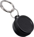 Metalen draagtas - Draagbare dagelijkse reis Keychain pil houder waterdicht, kleine container voor oordoppen, pillen, munten Compatibel met lus, oorgasme & Vibes, Compacte Mini Purse Pill Case Box (zwart)