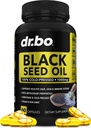 Black Seed Oil Capsules Vegan - Pure Cold Pressed Black Seed Oil Nigella Sativa Cumin for Skin & Hair Health, 500mg, 1000mg Per 2 Capsule Serving Blackseed Liquid Capsules Halal - 60 Softgels Pillen