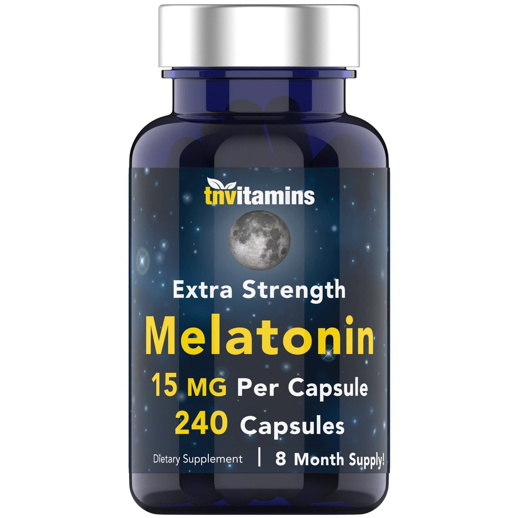 tnvitaminen Melatonine 15 MG Per Capsule (240 Capsules)