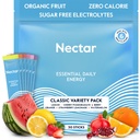 Booster d'énergie Nectar - Caféine biologique, B12 & Electrolytes - Sans sucre et sans calories – Café sain, boisson énergétique et substitut de soda – hydratation et supplément énergétique (Variety 30 powder packets)