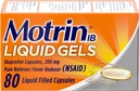 Motrin IB Ibuprofène 200mg Gels liquides, Ibuprofène analgésique et réducteur de fièvre pour les adultes, soulagement de la douleur d'arthrite mineure, douleurs musculaires, maux de tête, crampes menstruelles et maux de dos, 80 ct