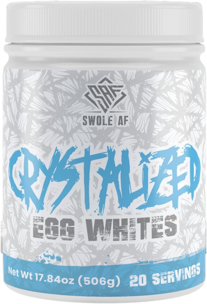 Swole AF-Swole Cristalized Egg Whites.Protéines riches et favorise la croissance musculaire maigre.