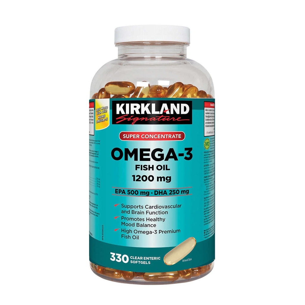 Kirkland Omega-3 Visolie 1000mg 300 Softgels