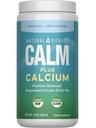 Natural Vitality Calm, Magnesium Citrate & Calcium Supplement, Drink Mix Poeder Ondersteunt een gezonde respons op stress, Glutenvrij, Veganistisch, & Non-GMO, Origineel, 16 oz