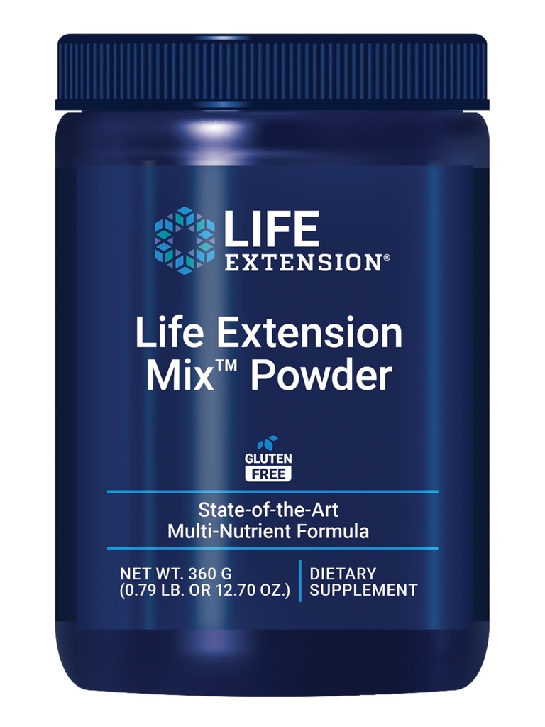 Life Extension Mix™ Powder, high Potency, Advanced Vitamin, Mineral, Fruit & Vegetable Formula, Vitamin B, C, D, E, Magnesium, for Whole-Body Health, Healthy Aging, Gluten-Free, 12.70 oz
