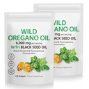 Oregano Oil Capsules, 240 Softgels, 2 in 1 6000 mg Wilde Oregano Oil met Zwarte Zaadolie 200 mg Supplement- 4X Sterkte Carvacrol & Thymochinon, Glutenvrij & Non-GMO