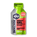 GU Energy Roctaan Ultra Endurance Energy Gel, Vegan, Glutenvrij, Kosher en Dairy-Free On-The-Go Sport Voeding voor hardlopen, fietsen, wandelen of skiën, Aardbei Kiwi (24 Packets)