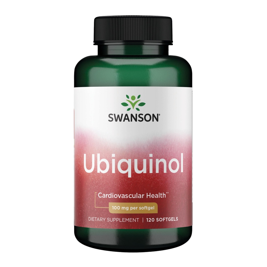 Swanson Ubichinol - 100 mg - voor Heart Health, Brain Energy & Antioxidant Support - Aids ATP Production* - Non-GMO - 120 Softgels