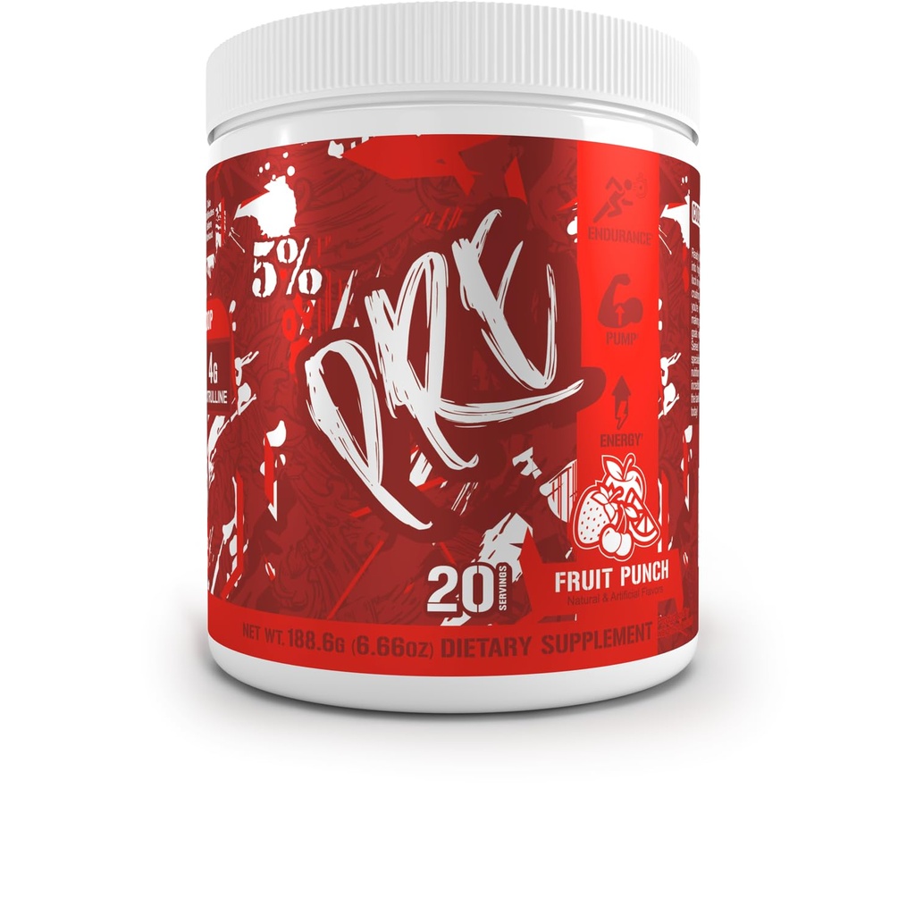 5% Voedingscode Red Series Pre Workout Powder for Men & Women 