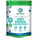 BioTrust Lite de faible teneur en glucides, poudre de protéines de faible teneur en calories – faible teneur en glucides, sans sucre, faible teneur en sodium, poudre de protéines de kéto – 20g de protéines de lactosérum à teneur en enzymes digestives – non aromatisées, 14 portions