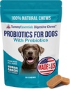 Tummy Essentials Probiotische Kauwen voor Honden, Ondersteunt Gut Health voor Honden en Firm Stools, Helpt Elimineren Digestieve Dysfunction, Honden Probiotica Made in The USA, 30 Kauwen