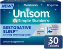 Comprimés de sommeil restauratifs Unisom simples 30-Conte, Melatonine 3mg