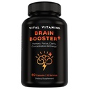 Vitale Vitaminen Nootrope Brain Supplement Plus - voor Geheugen, Focus, Concentratie, Neuro Energie, Duidelijkheid - met Lion's Mane Paddestoelen - 60 Capsules